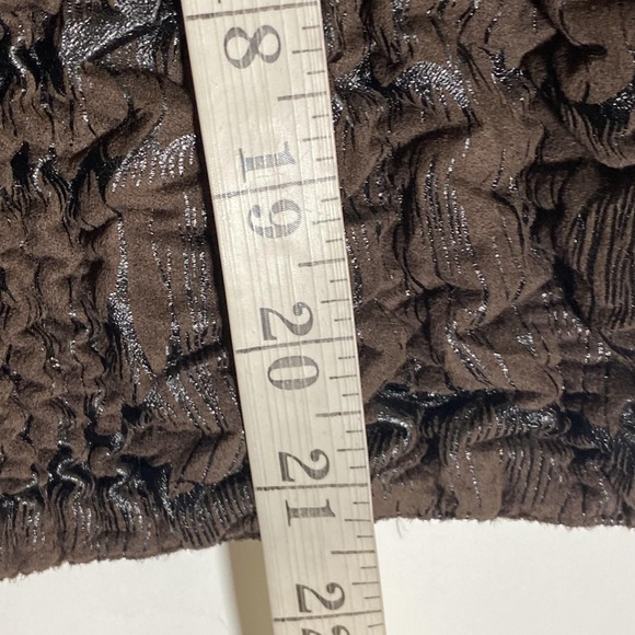 UBU Jacket Womens PL Brown Crinkle Quilted Textured Full Zip Collared Petite - Picture 16 of 16